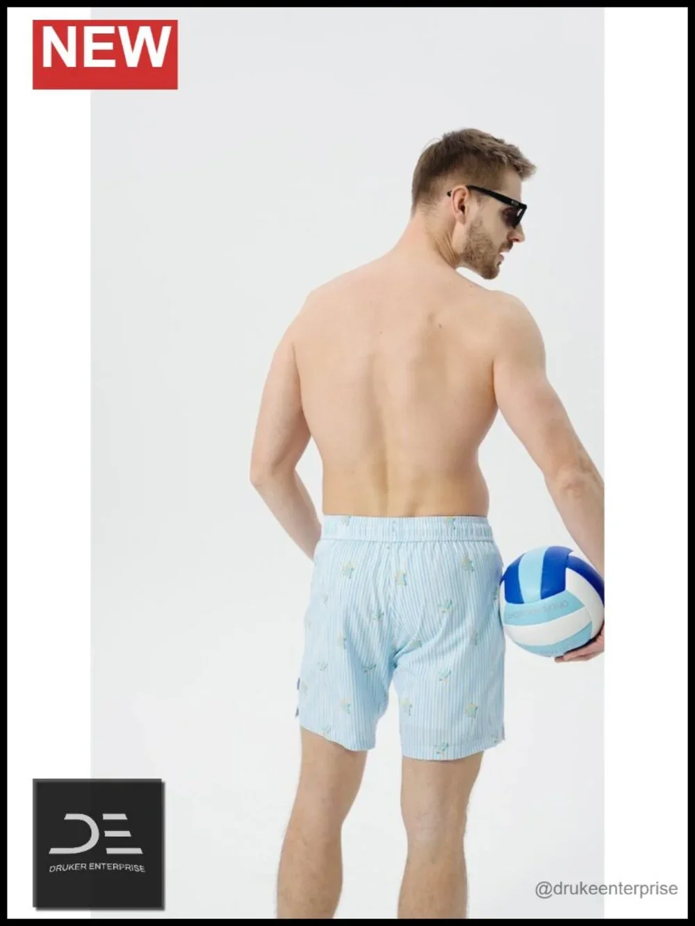 Mens Swim Trunks with Compression Liner 7 Inseam Quick Dry Zipper Pockets